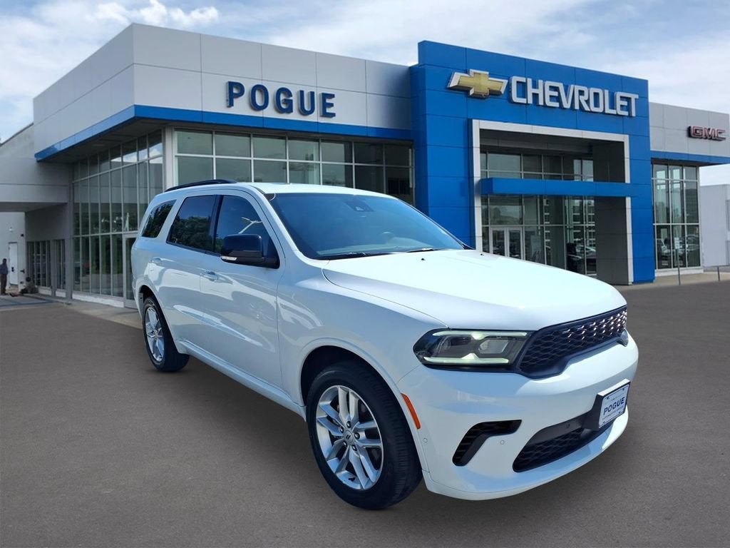 2025 Dodge Durango GT Plus in White — front three-quarter view
