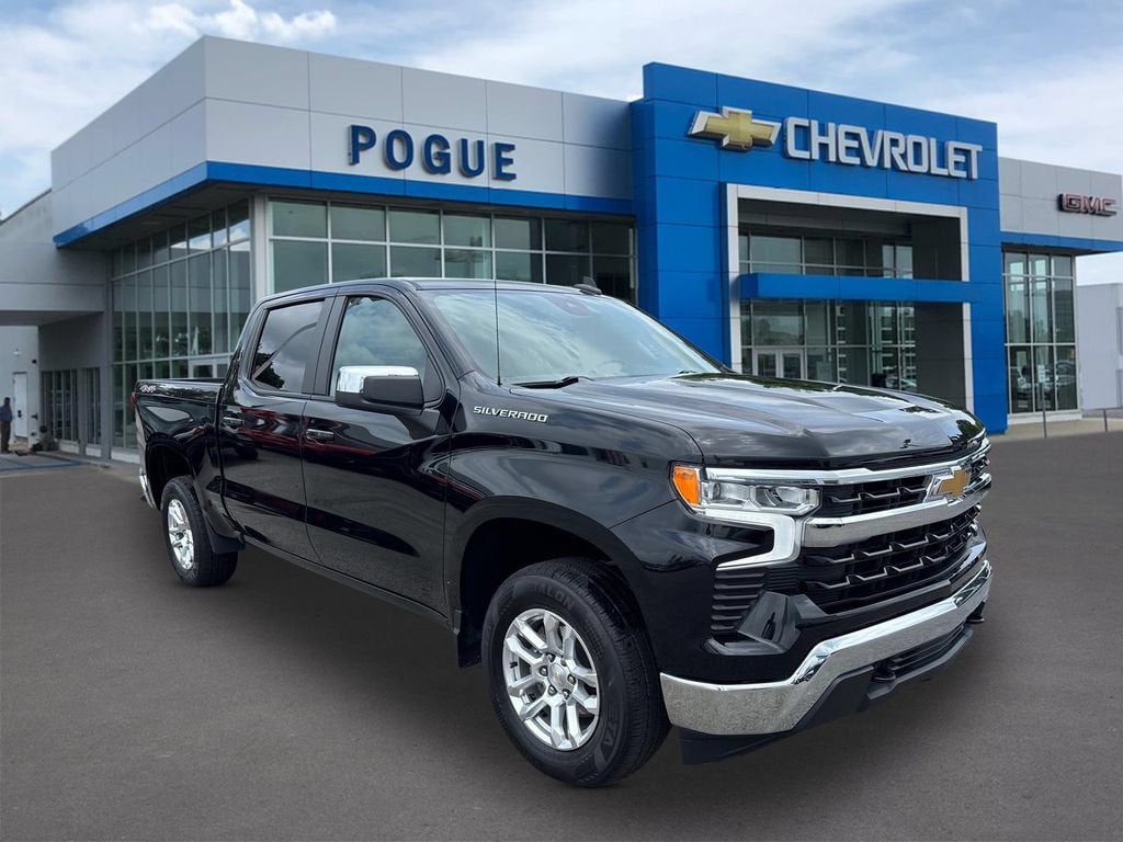 2023 Chevrolet Silverado 1500 LT in Black — front three-quarter view
