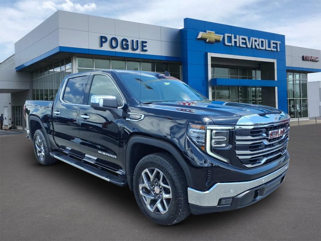 2026 GMC Sierra 1500 SLT in Onyx Black — front three-quarter view