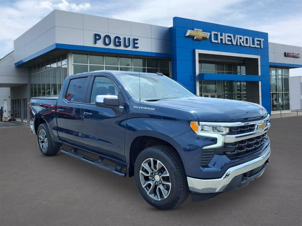 2023 Chevrolet Silverado 1500 LT in Northsky Blue Metallic — front three-quarter view